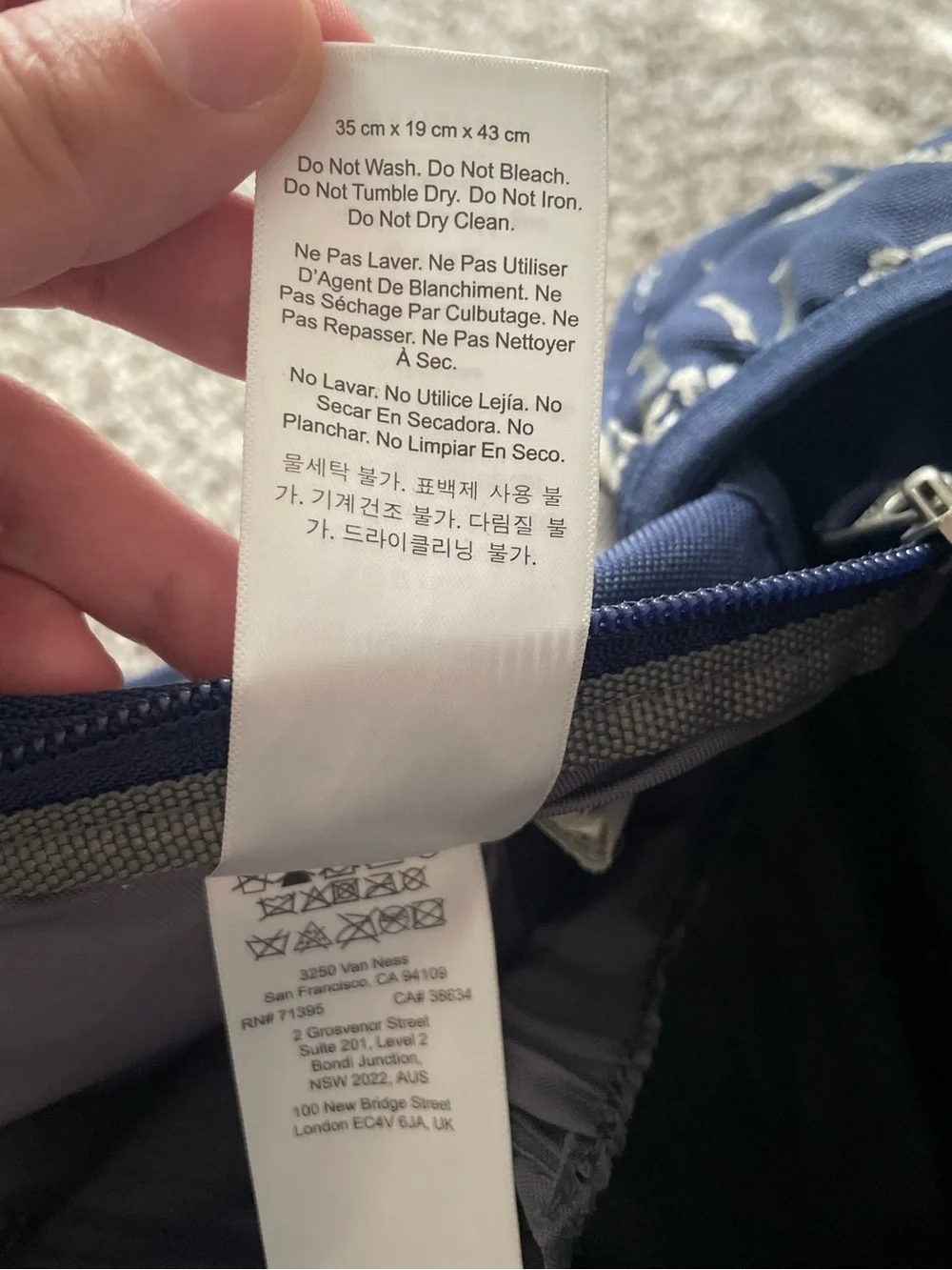 Pottery Barn Kids needs cleaning pictured